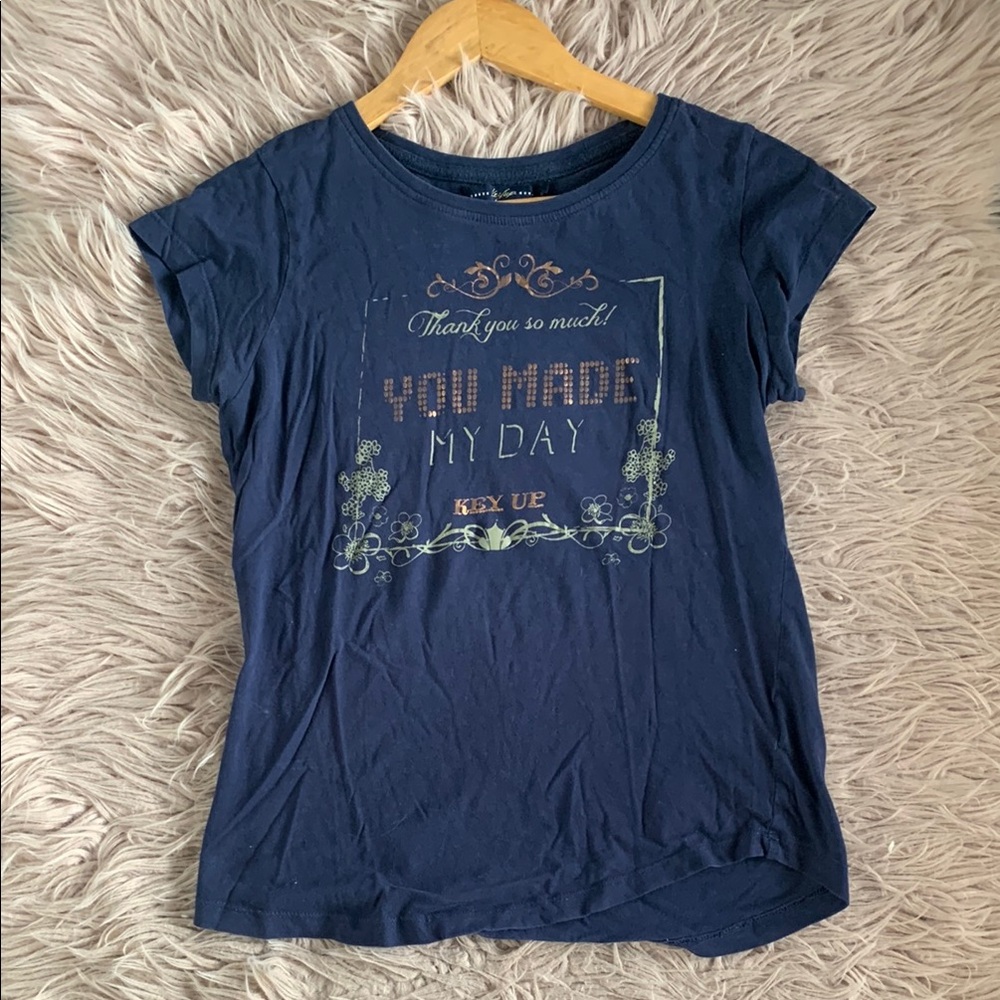 Key Up Women’s Navy Graphic Short Sleeve Tee